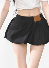 High waist A-line slimming short skirt
